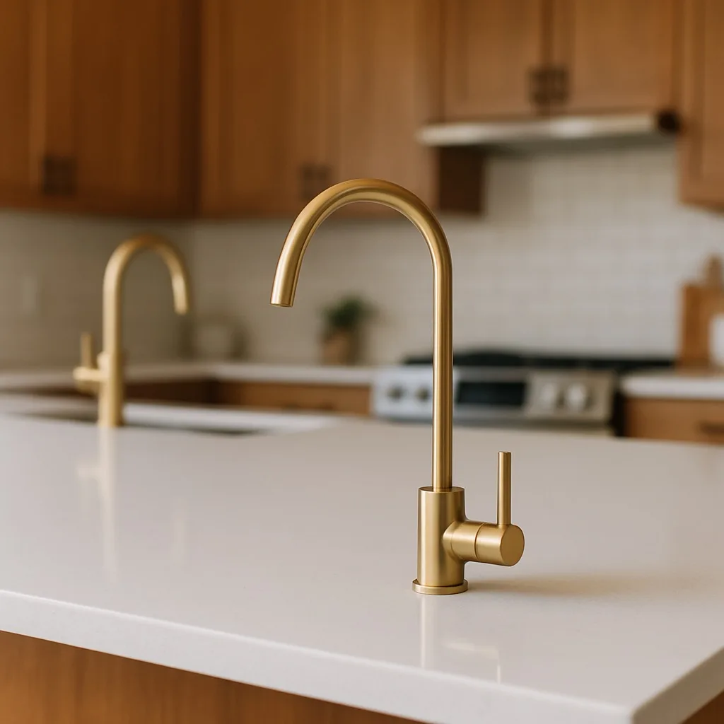 Brushed gold RO faucet